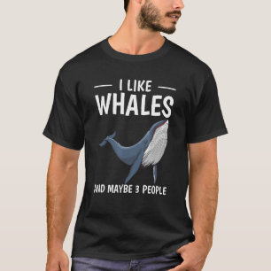 Camiseta Cetacean Cote Eu Gosto De Baleias E Talvez 3 Pesso