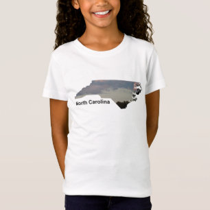Camiseta Céu Azul Cor-de-Rosa NC com Árvores Raparigas Tee