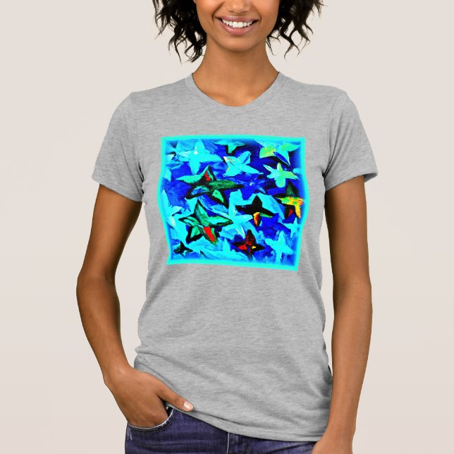 Camiseta Céu Azul da Noite Estrelada. Comprar Agora (Frente)
