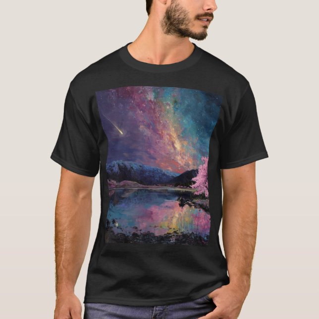 Camiseta "Céu Céu Cósmico Paisagem T-Shirt (Frente)