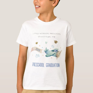 Camiseta Céu das Estrelas de Avião das Crianças Cutas Forma