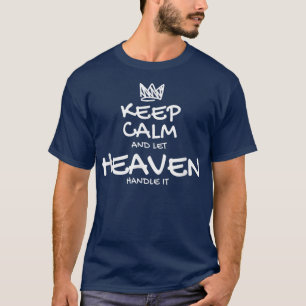 Camiseta Céu Mantenha Calmo Nome Personalizado Sarcástico F