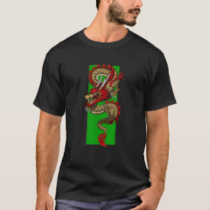 Camiseta Céu Verde do Dragão de Fogo