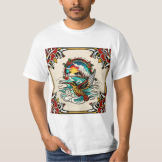 Camiseta "Céus Tatuados: Tee de Edição de Aves"