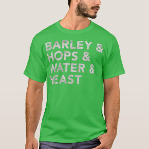 Camiseta Cevada e Saltos e água e levedura