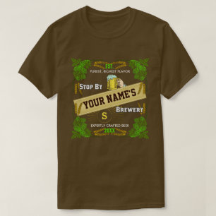 Camiseta Cevada personalizada cervejaria dos saltos do nome