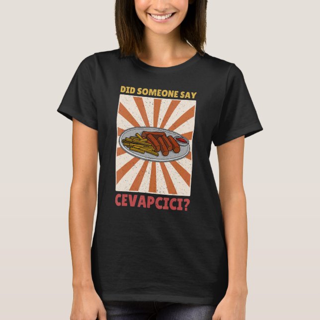Camiseta Cevapcici Kebab cozinha balcânica 46 (Frente)
