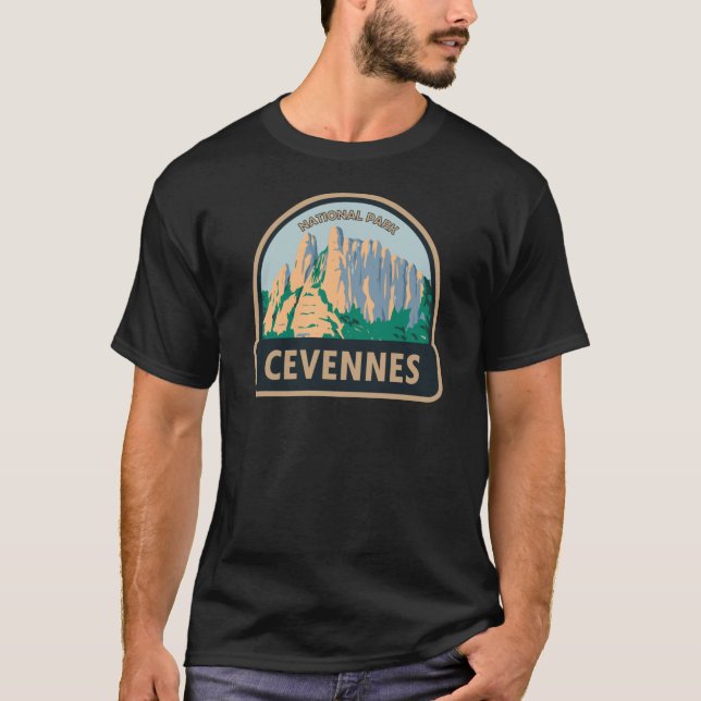 Camiseta Cevennes National Park France Vintage (Frente)