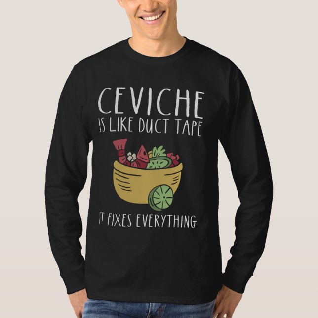 Camiseta Ceviche Fã de Ceviche Peruano Lover Peruano Seafoo (Frente)