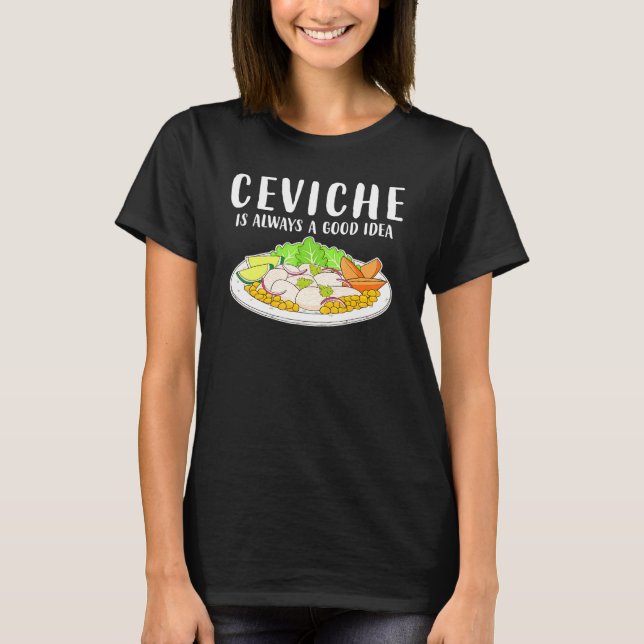 Camiseta Ceviche Marisco Peruano Boa Ideia (Frente)