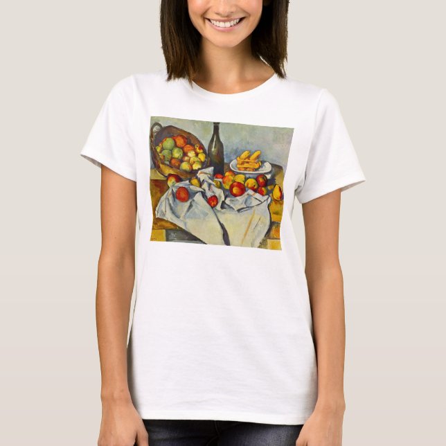 Camiseta Cezanne a cesta do t-shirt das maçãs (Frente)