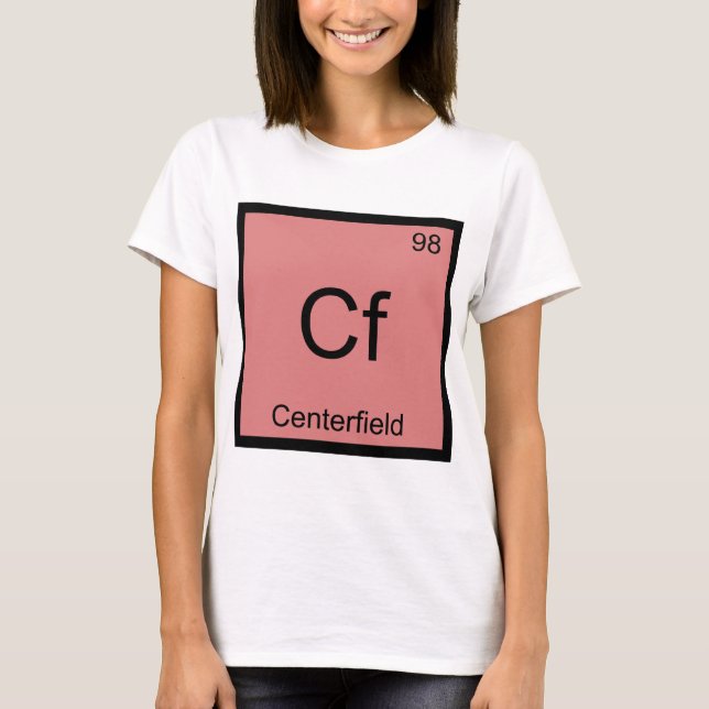 Camiseta Cf - Centro do Campo Símbolo de Elemento Químico B (Frente)