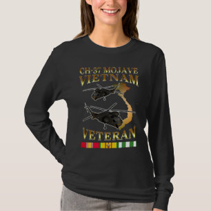Camiseta CH 37 helicóptero mojave veterano da guerra do Vie