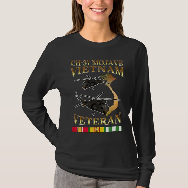 Camiseta CH 37 mojave helicopter Vietnam war veteran (Frente)