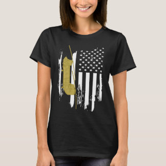 Camiseta CH 47 Chinook Military Helicopter American Flag