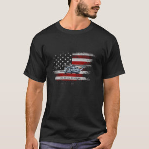 Camiseta CH 53 Sea Stallion Helicopter EUA Flag Helicopter
