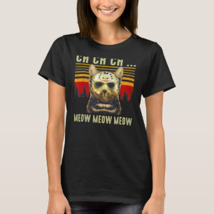 Camiseta Ch Ch Ch Meow Meow Meow Scary Sexta Feira Figurina