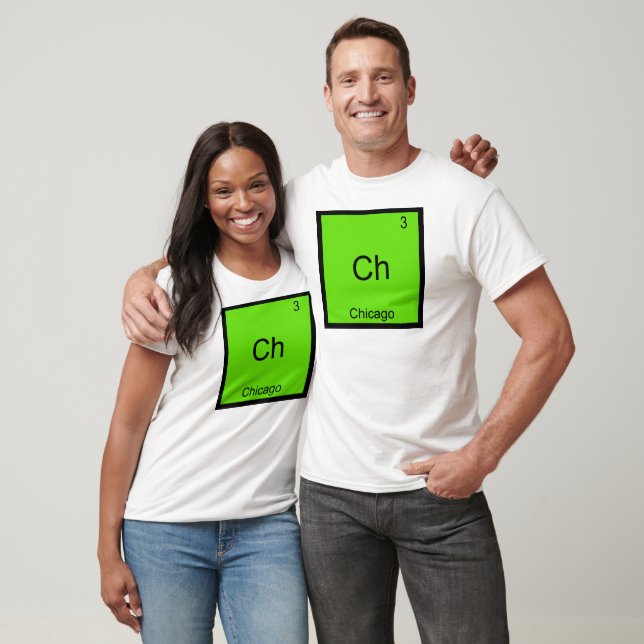 Camiseta Ch - Símbolo de Elemento de Química Engra (Unissex)