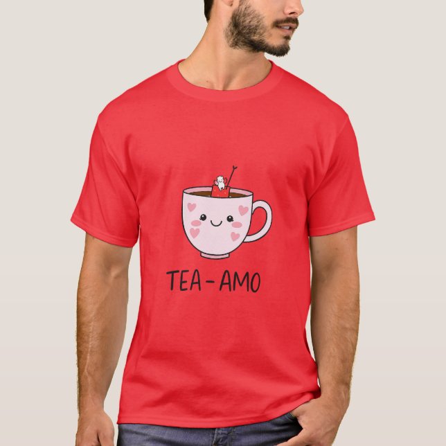 Camiseta Chá amo para amante de bebida (Frente)