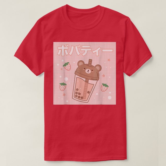 Camiseta Chá Boba Cute Bear Kawaii (Frente do Design)