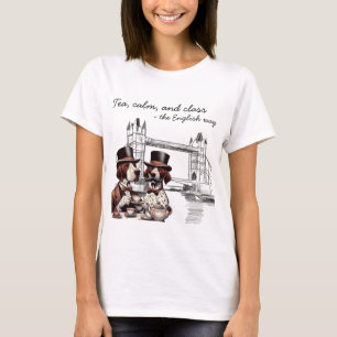 Camiseta Chá, calma e classe - o modo inglês