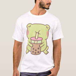 Camiseta Chá com Bebendo giro Boba Bubble