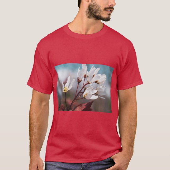 Camiseta Chá da Flor de Shadbush da Natureza (Frente)
