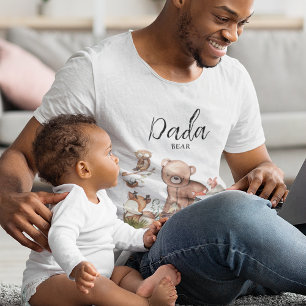 Camiseta Chá de Bebê Animal Floresta Adorável Urso Dada