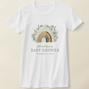 Camiseta Chá de Bebê Boho Arco-íris