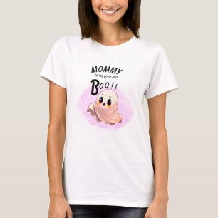 Camiseta Chá de Bebê Boo Halloween Tema Rosa Festa Fofa