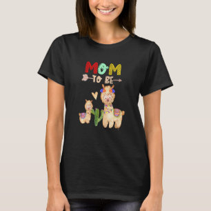 Camiseta Chá de Bebê da Lhama Futura Mamãe