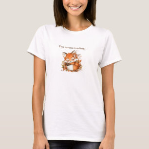 Camiseta Chá de Bebê da Raposa de Outono Aconchegante   “Ma