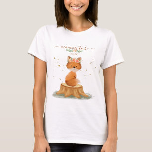 Camiseta Chá de Bebê da Raposa Rústica MÃE PARA SER