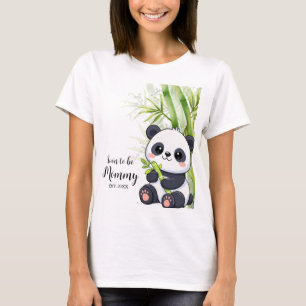Camiseta Chá de Bebê de Bambu de Urso Panda
