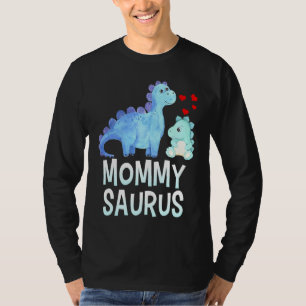 Camiseta Chá de Bebê de Dinossauro Mommysaurus Para a Mamãe