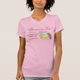 Camiseta Chá de Bebê de Macarons Frenh Festa de Almoço de D