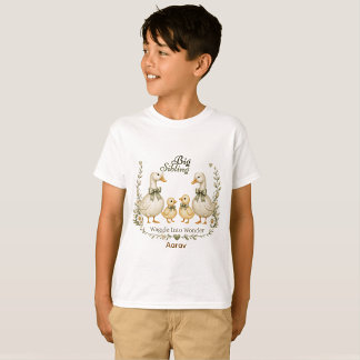 Camiseta Chá de Bebê do Patinho  Família   Dançando e Entra