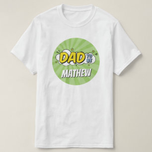 Camiseta Chá de Bebê do Super-Herói Menino Quadrinhos Papai