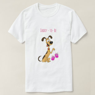 Camiseta Chá de Bebê Menino Rico o Cachorro Papai Futuro