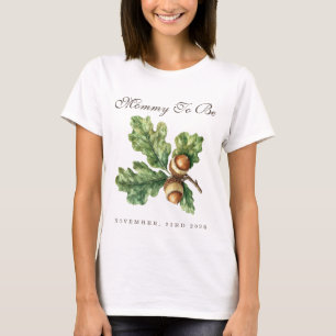 Camiseta Chá de Bebê Outono Floresta Mamãe Para Ser
