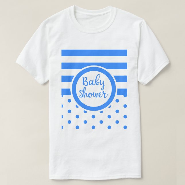 Camiseta Chá de Bebê vintage azul (Frente do Design)