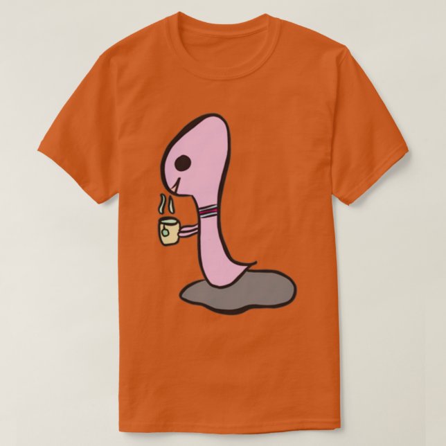Camiseta Chá de bebendo de verme (Frente do Design)