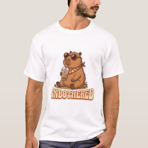 Camiseta Chá de Boba de Capivara Sem Preocupações Retro Gro
