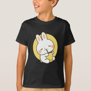 Camiseta Chá de Boba de Coelho Anime Kawaii