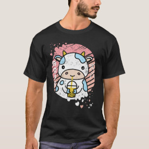 Camiseta Chá de Boba de Vaca Bubble Tea Presente para Mul