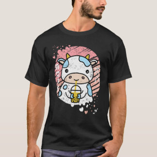 Camiseta Chá de Boba de Vaca Bubble Tea Presente para Mul