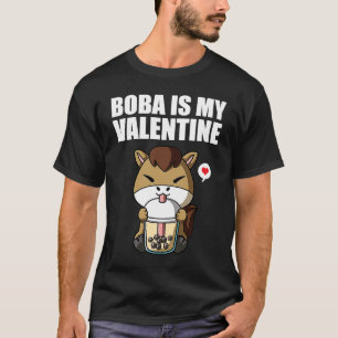 Camiseta Chá de Boba é Meu Cavalo de São Valentim Anti Dia