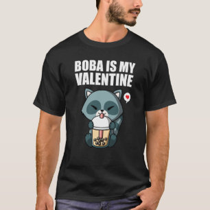 Camiseta Chá de Boba é Meu Raccoon do Dia dos Namorados Ant