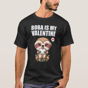Camiseta Chá de Boba é Meu Sloth de Dia dos Namorados Anti