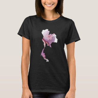 Camiseta Chá de boba em forma da Tailândia